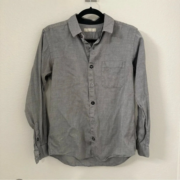 Morikage Shirt Kyoto button down dark blue with button patterns - Picture 1 of 9